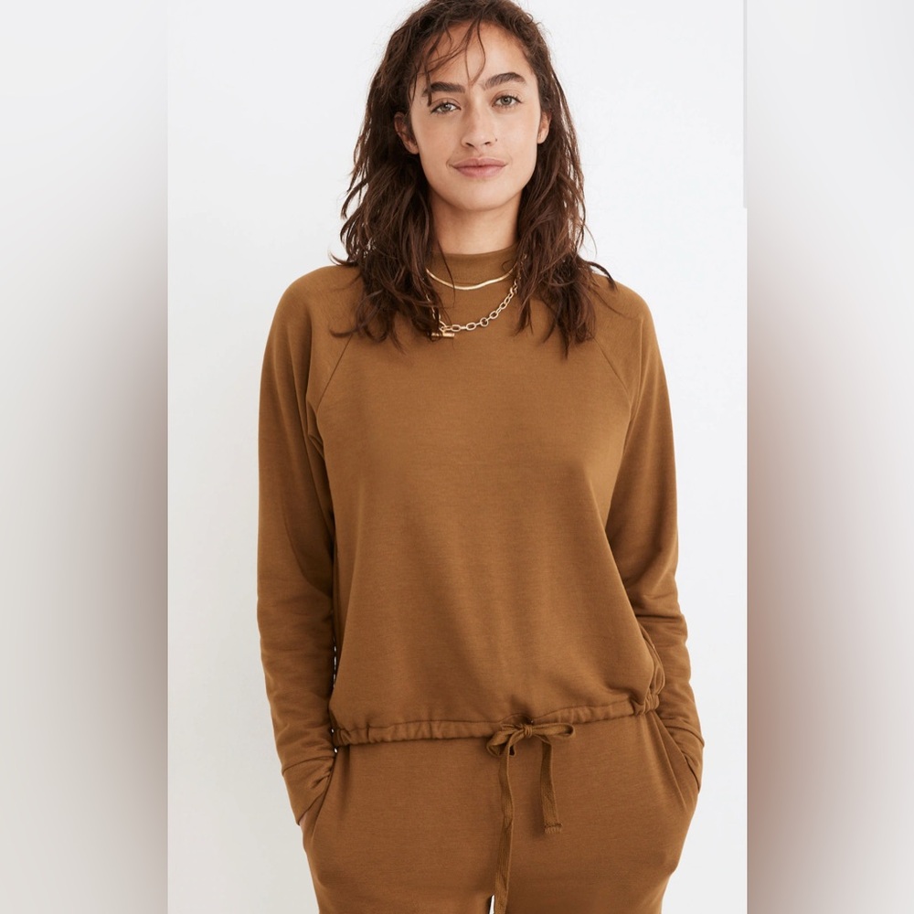 Madewell MWL Superbrushed Mockneck Drawstring
Sweatshirt